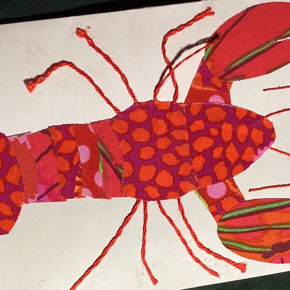 3 blank handmade cards (Kaffe Fassett fabrics) Set#9 - Picture 3 of 4